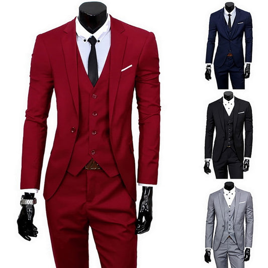 Men Exquisite Slim Business Formal Dress Blazer.