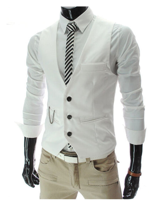 Men Slim Fit  Business Casual/Formal Vests.