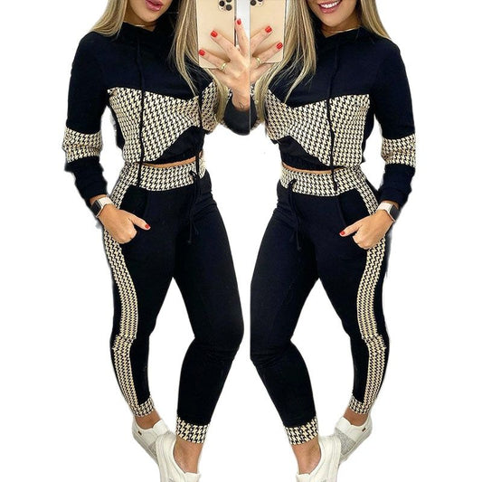 Woman Fashion two piece fall long pants sports suit.