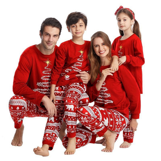 2PC Christmas Family Matching Pajamas Adults/Kids Family Outfit Top+Pants!