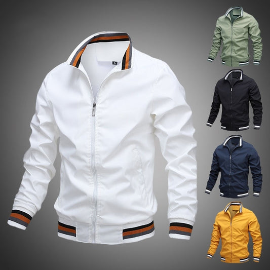 Mens Fashion Windbreaker Bomber Jacket.