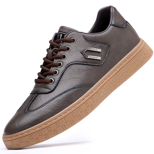 Brand New Men Genuine Leather, Business Casual Sneakers, Non-Slip Breathable.