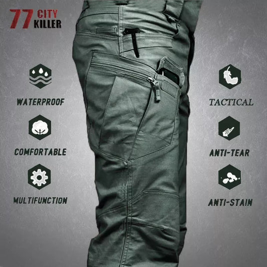 Men Tactical, Waterproof, Combat Military, Multi Pockets, Cargo Pants.